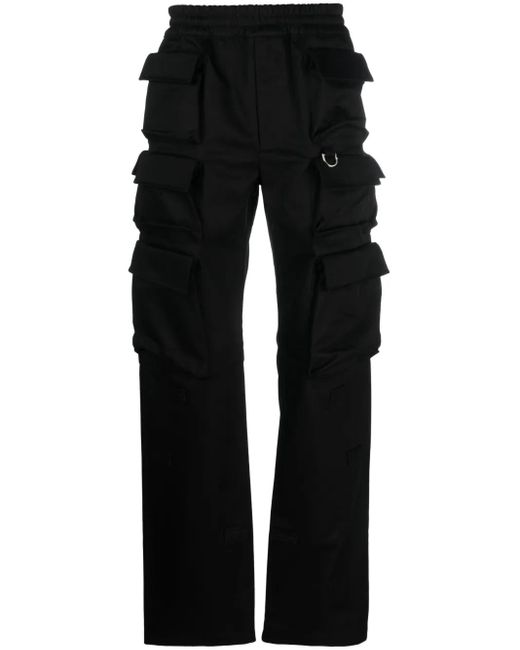 Givenchy Black Multi-Pocket Cotton Cargo Trousers for men
