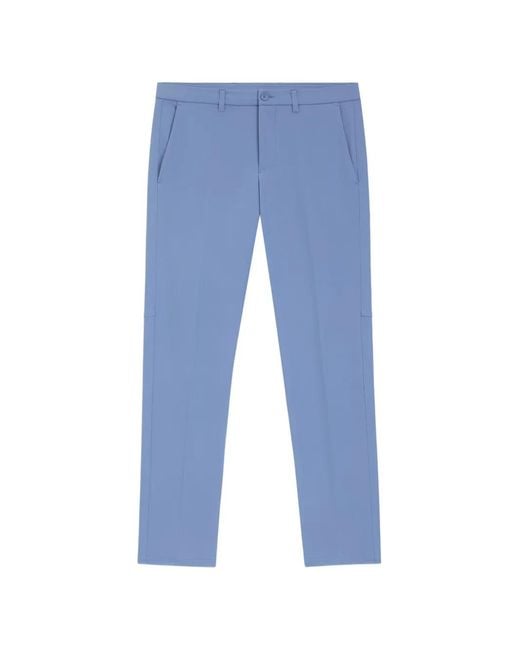 Boss Blue Buttoned Trousers for men