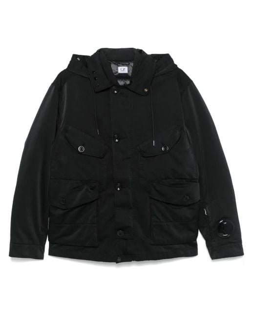 C P Company Black Micro Kei Jacket for men
