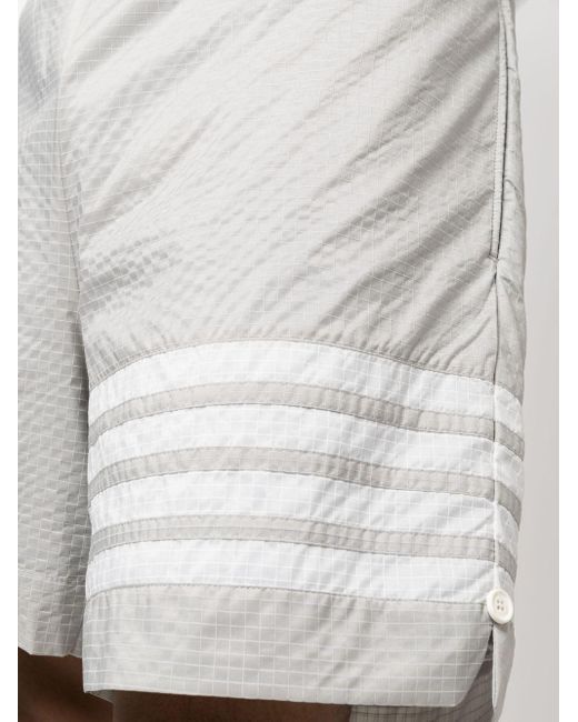 Pantaloni sportivi con dettaglio a 4 righe di Thom Browne in White da Uomo