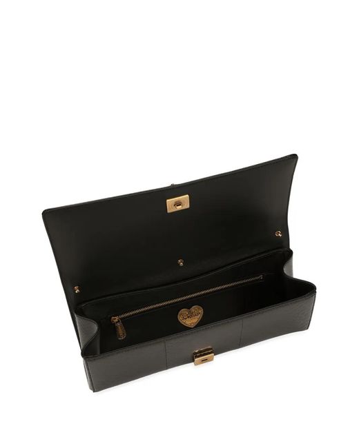 Borsa A Spalla Devotion di Dolce & Gabbana in Black