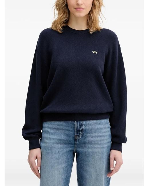 Lacoste Blue Crew-Neck Logo Sweater
