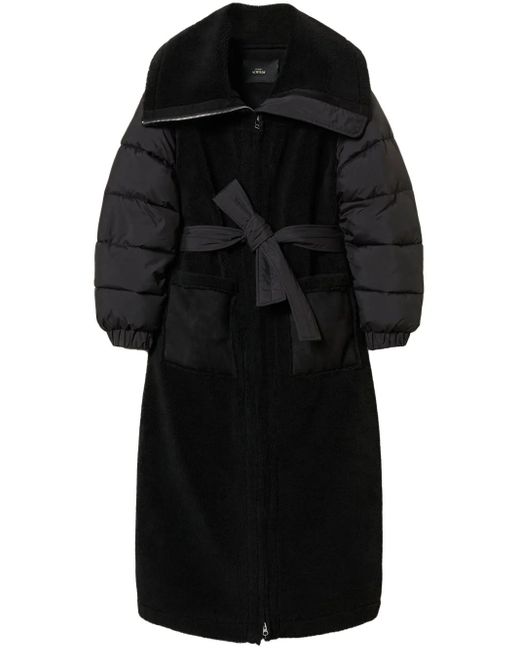Twinset Black Faux-Fur Padded Coat