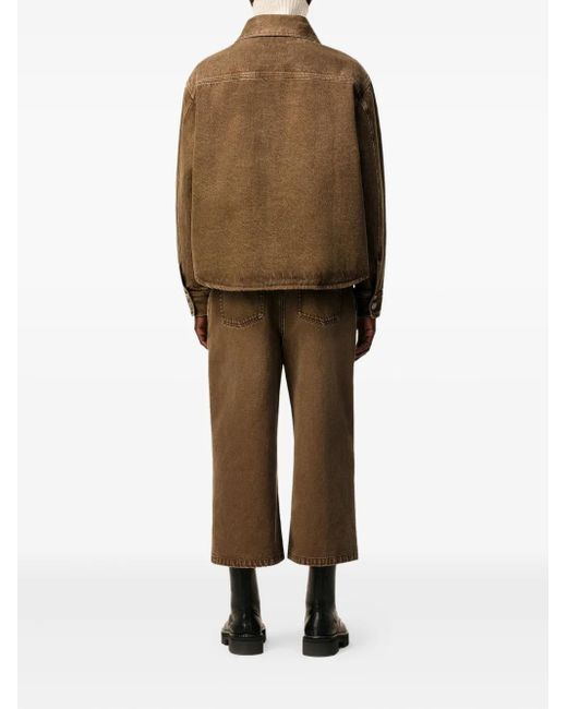 AMI Brown Ami De Coeur Cotton Overshirt