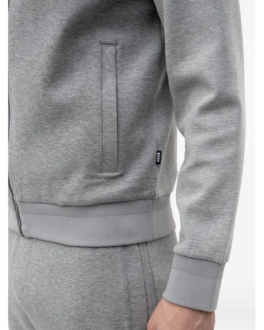 Boss Gray Zip-Up Jacket for men