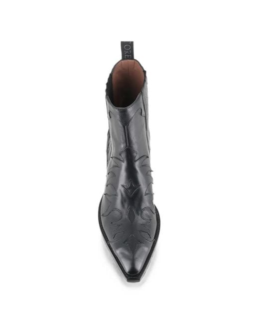 Sartore Black Pointed-Toe Chelsea Boots