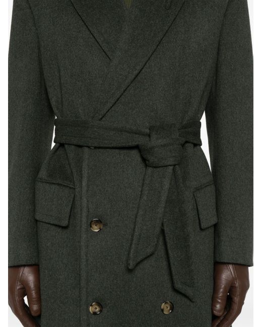 Lardini Black Double-Breasted Coat for men