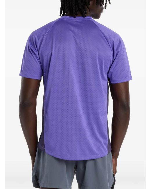 New Balance Purple Logo-Print T-Shirt for men