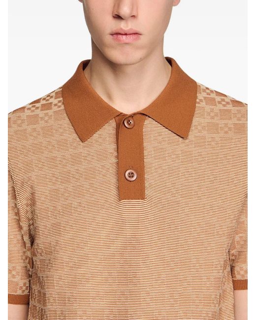 Polo Estampado Sandro de hombre de color Natural