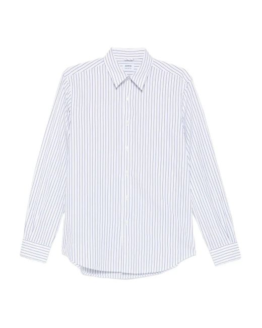 Aspesi White Striped Cotton Shirt for men