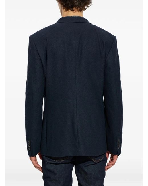 Etro Blue Double-Vent Blazer for men