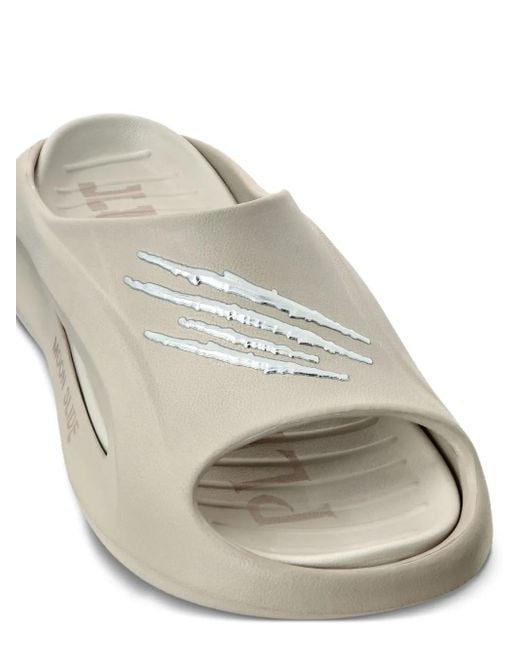 Philipp Plein Gray Moon Slides