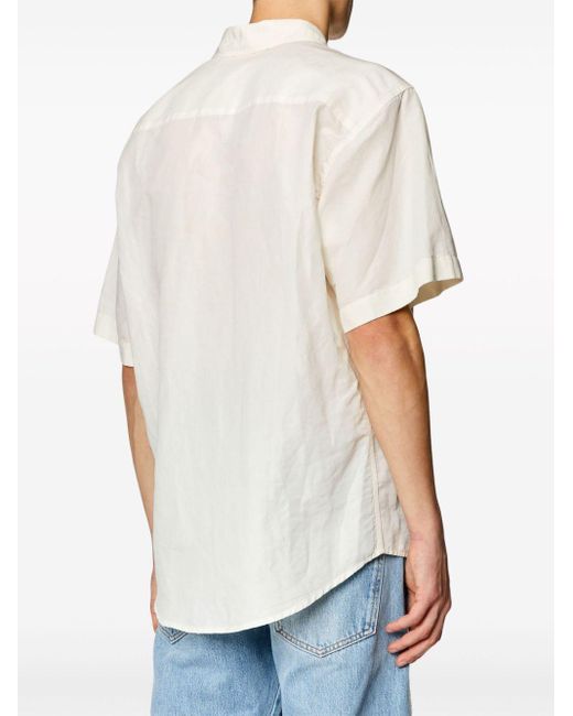 DIESEL White S-elias Graphic-print Shirt for men
