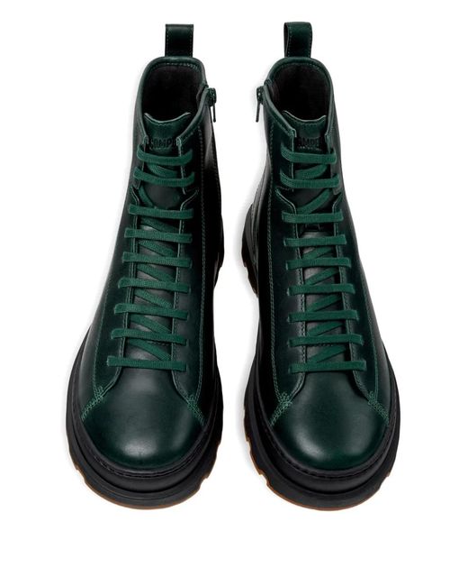 Camper Black Brutus Lace-Up Leather Boots for men