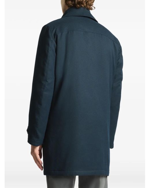 Fay Blue Layered Single-Breasted Coat for men