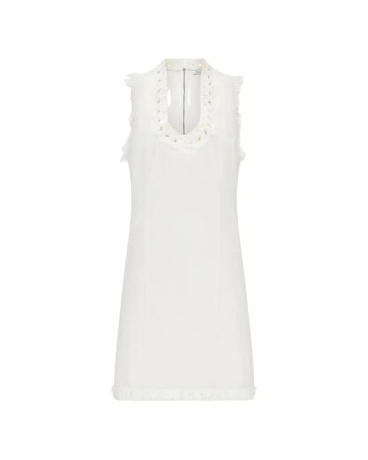 Ferragamo White Short Denim Dress