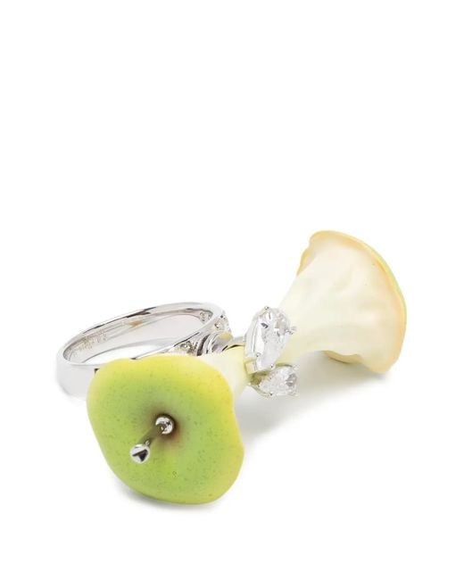 YVMIN White Apple Core Spin Ring