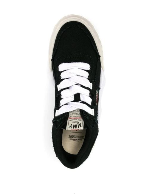 Maison Mihara Yasuhiro Black Parker/Original Sole Cow Canvas Low-Top Sneakers