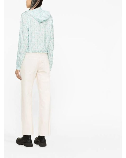Moncler Blue Pattern Long-Sleeved Casual Jacket