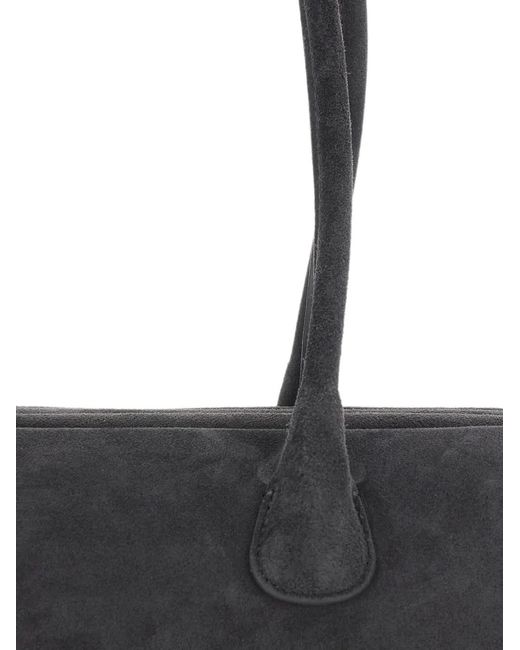 OSOI Black Suede Tote Bag