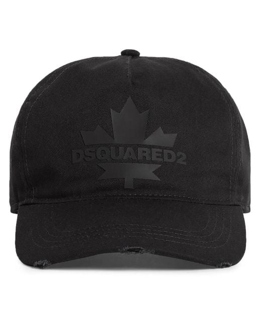 Gorra con aplique de hoja de arce DSquared² de hombre de color Black