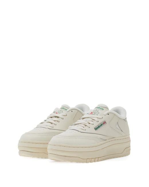 Reebok White Club C Extra Platform Leather Sneakers