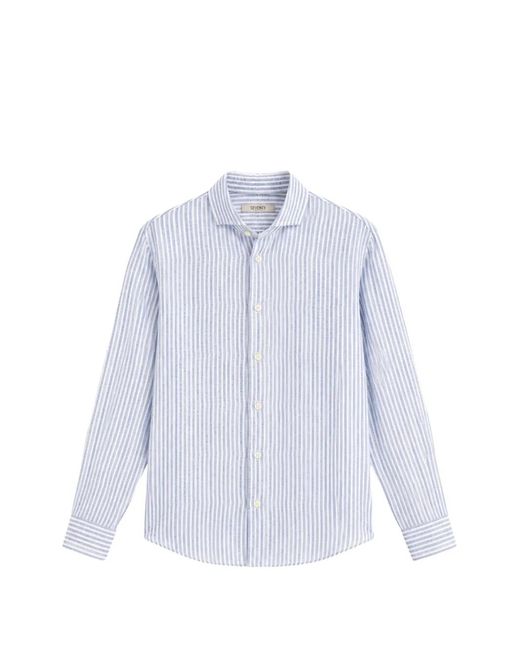 Seventy Blue Striped Linen Shirt for men