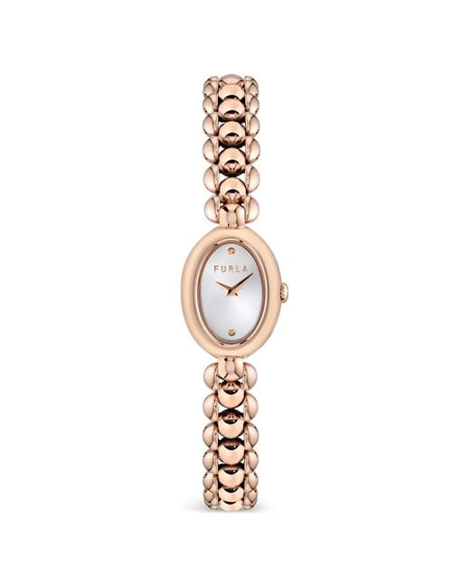 Furla Metallic Oval Case 26Mm Watch