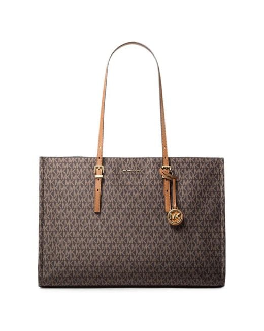 Michael Kors Brown Large Zadie Tote Bag