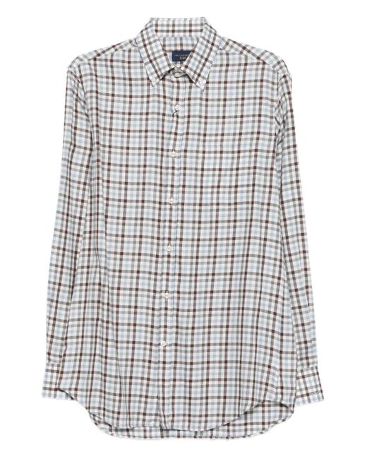 Paul & Shark White Checked Cotton Shirt for men