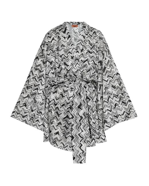 Missoni Gray Kleid Mit Zickzackmuster