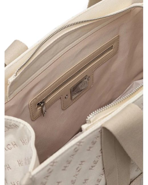 Silvian Heach White Logo-Plaque Tote Bag