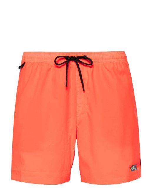 Sundek Orange Rainbow-patch Swim Shorts for men