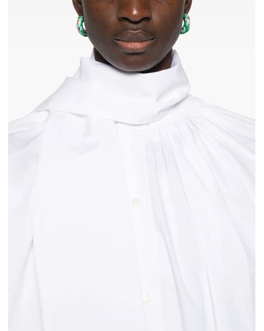 Plan C スカーフディテール シャツ White