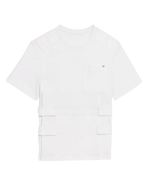 Helmut Lang White Touch-Strap T-Shirt for men