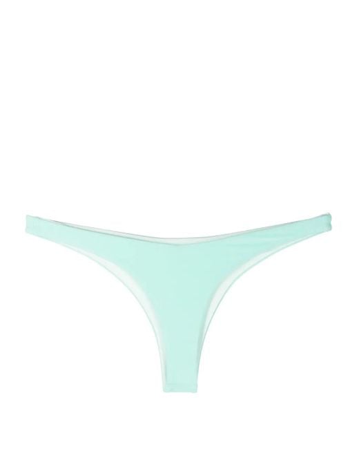 JADE Swim Blue Terry Cloth-Effect Bikini Bottoms