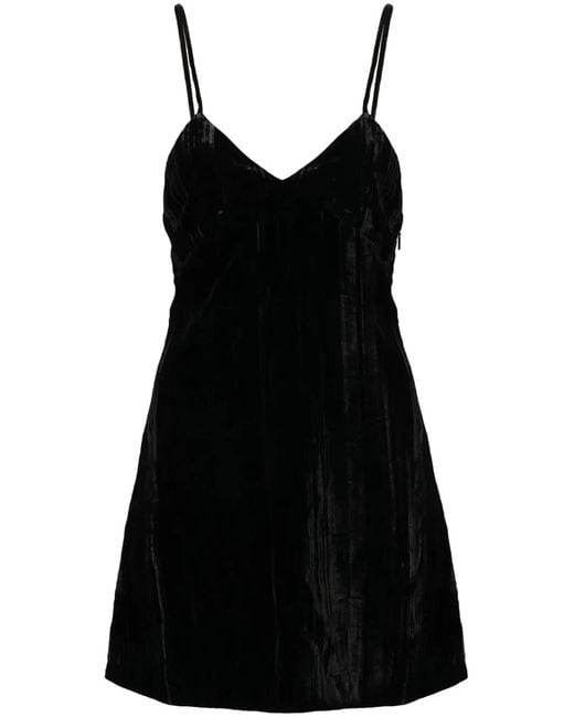 Saint Laurent Black Velvet Mini Dress