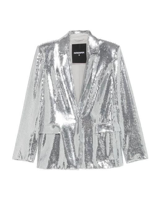 Patrizia Pepe スパンコール ジャケット Gray