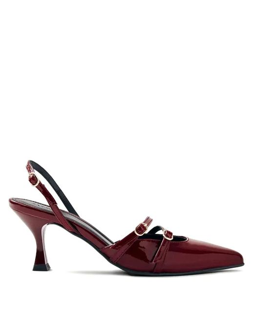 Alohas Purple 75Mm Leather Heeled Pumps