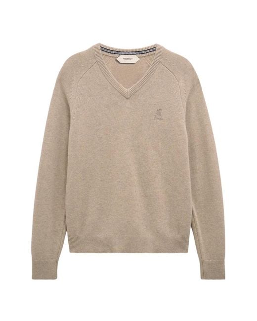 Pringle of Scotland Natural V-Neck Sweater for men