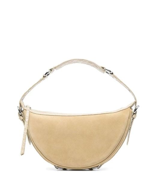 By Far Natural Gib Suede Shoulder Bag