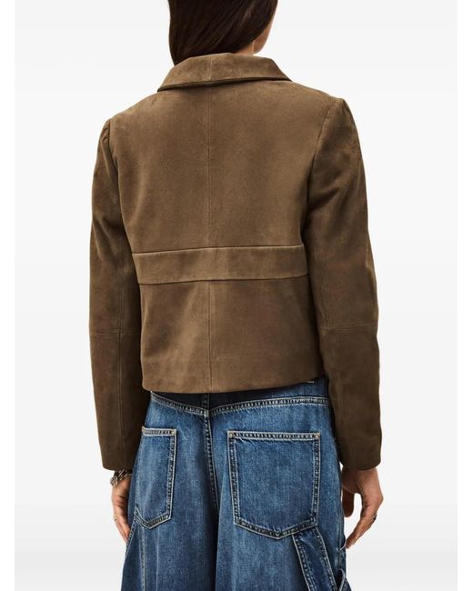 Ba&sh Brown Morfeo Suede Short Jacket