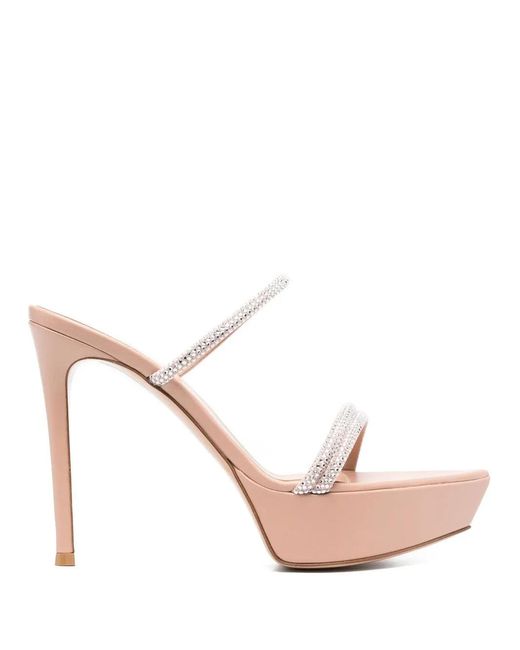 Gianvito Rossi Pink Cannes Platform Sandals