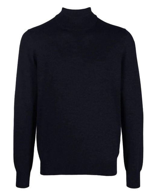 Gran Sasso Blue Virgin-Wool Sweater for men