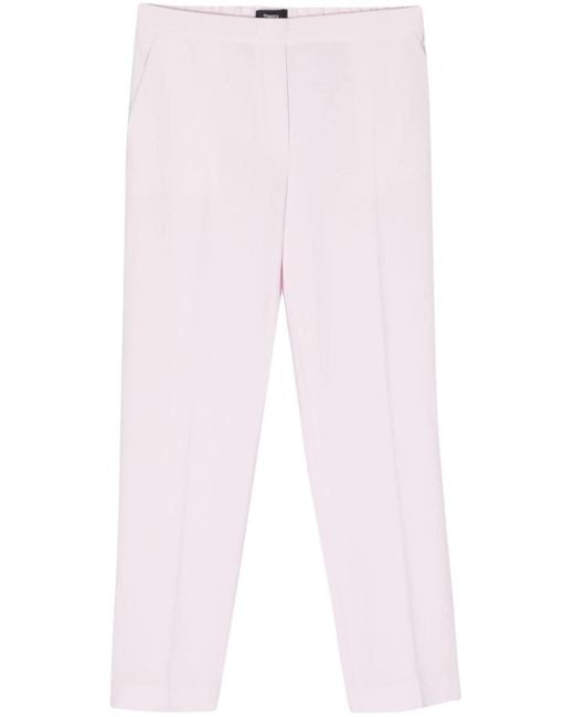 Theory Pink Treeca Cropped Trousers