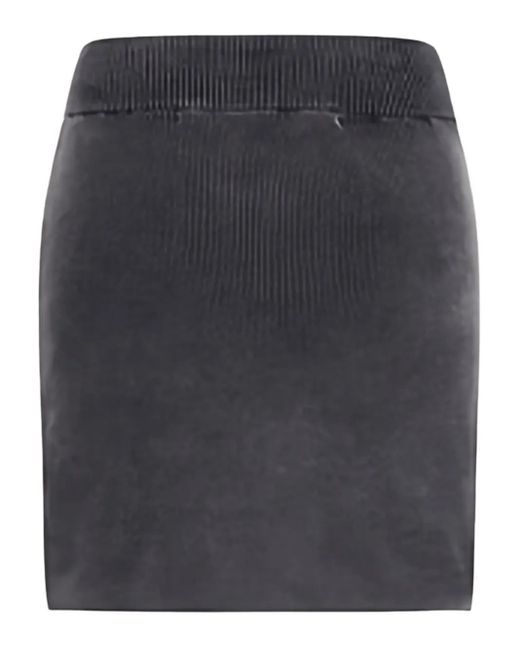 Gonna Con Logo Goffrato di Alexander Wang in Black