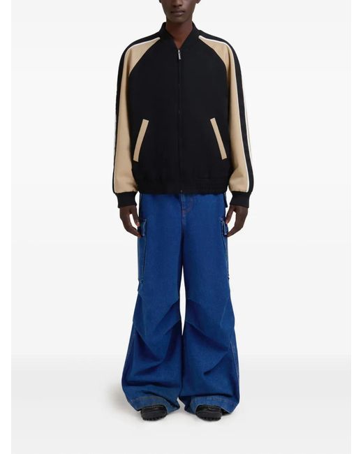 Marni Black Panelled Bomber Jacket for men
