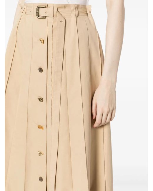 Rejina Pyo Natural Noor Pleated Midi Skirt