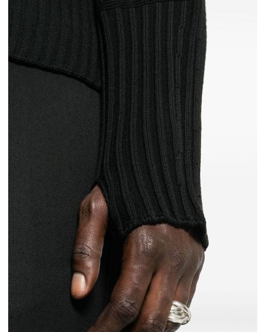 Homme Plissé Issey Miyake Black Zip-up Knit Cardigan for men