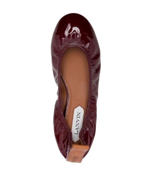 Lanvin Red Patent Leather Ballet Flats